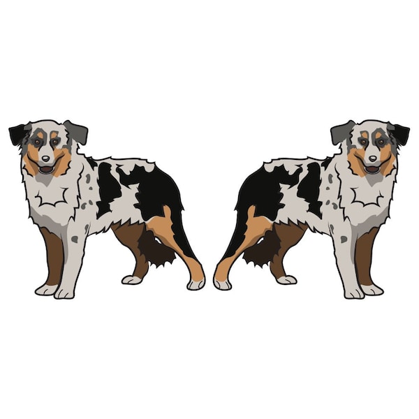 Signmission Miniature American Shepherd Dog Decal, Dog Lover Decor Vinyl Sticker D-18-Miniature American Shepherd - main